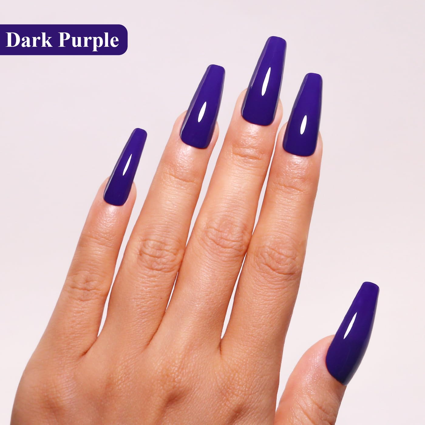 Imtiti Purple Gel Nail Polish, 15ML Dark Purple Blue Gel Polish Autumn Winter Gel Nail Polish Soak Off LED UV Nail Gel Polish DIY Nail Art Starter Manicure Salon Gel Nail Kit