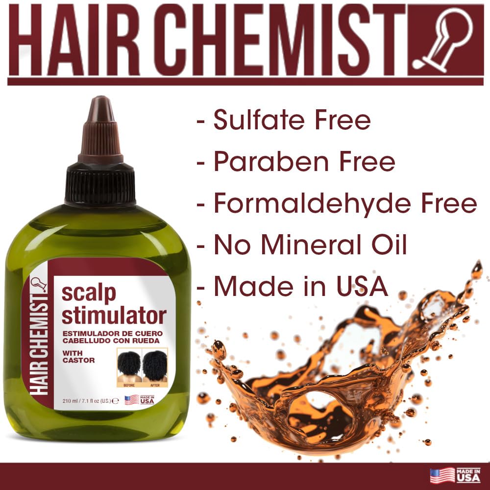 Hair Chemist Scalp Stimulator with Castor Oil 7.1 oz. - Scalp Hair Oil Treatment