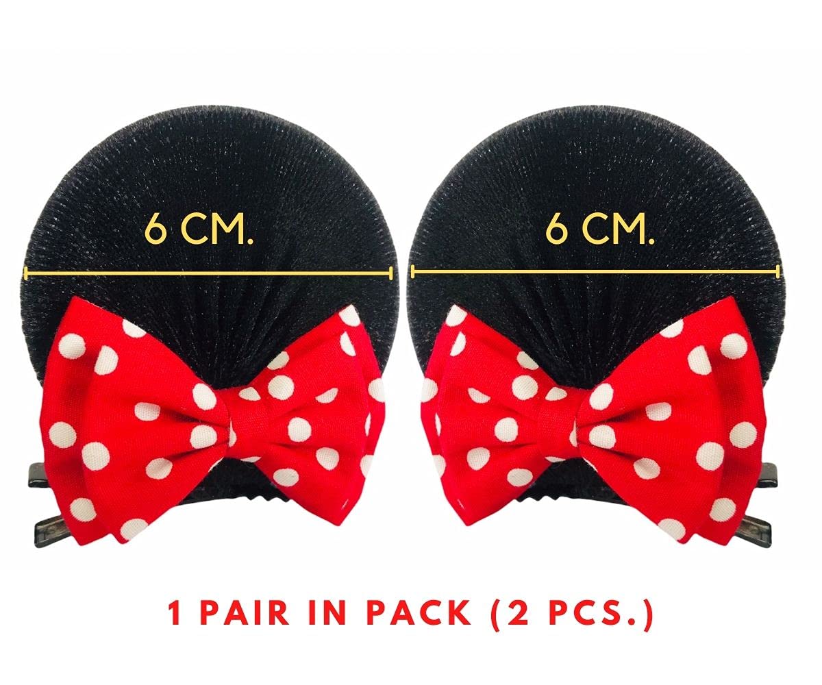 Products4ushop Red Polka Dots Bow Mouse ears Hair Clips Barrettes Elastic Hair Bands Kids Girls Costume: M3 (MC Sparkling)