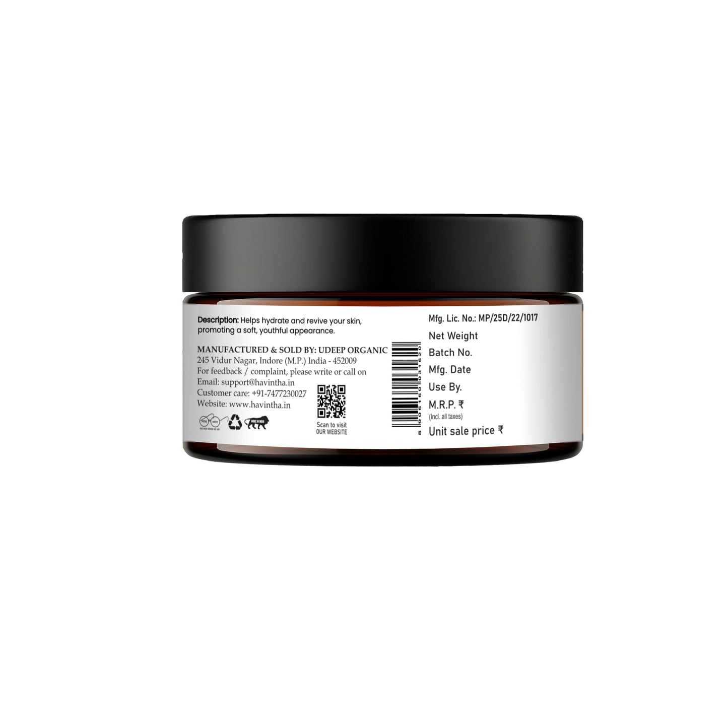 Havintha Sea Buckthorn Anti-Aging Face Pack | Natural Herbal Face Mask | Brightening Face Pack for Wrinkles, Fine Lines & Dark Spots - 100g