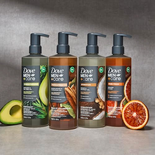 Dove Men+Care Thick & Full 2-in-1 Shampoo & Conditioner Sandalwood + Cardamom Oil 17.5oz