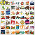 96pcs Camping Temporary Tattoos,Funny Camp Themed Fake Tattoo Stickers for One Happy Camper Birthday Party,Camping Party Favors Supplies Decorations