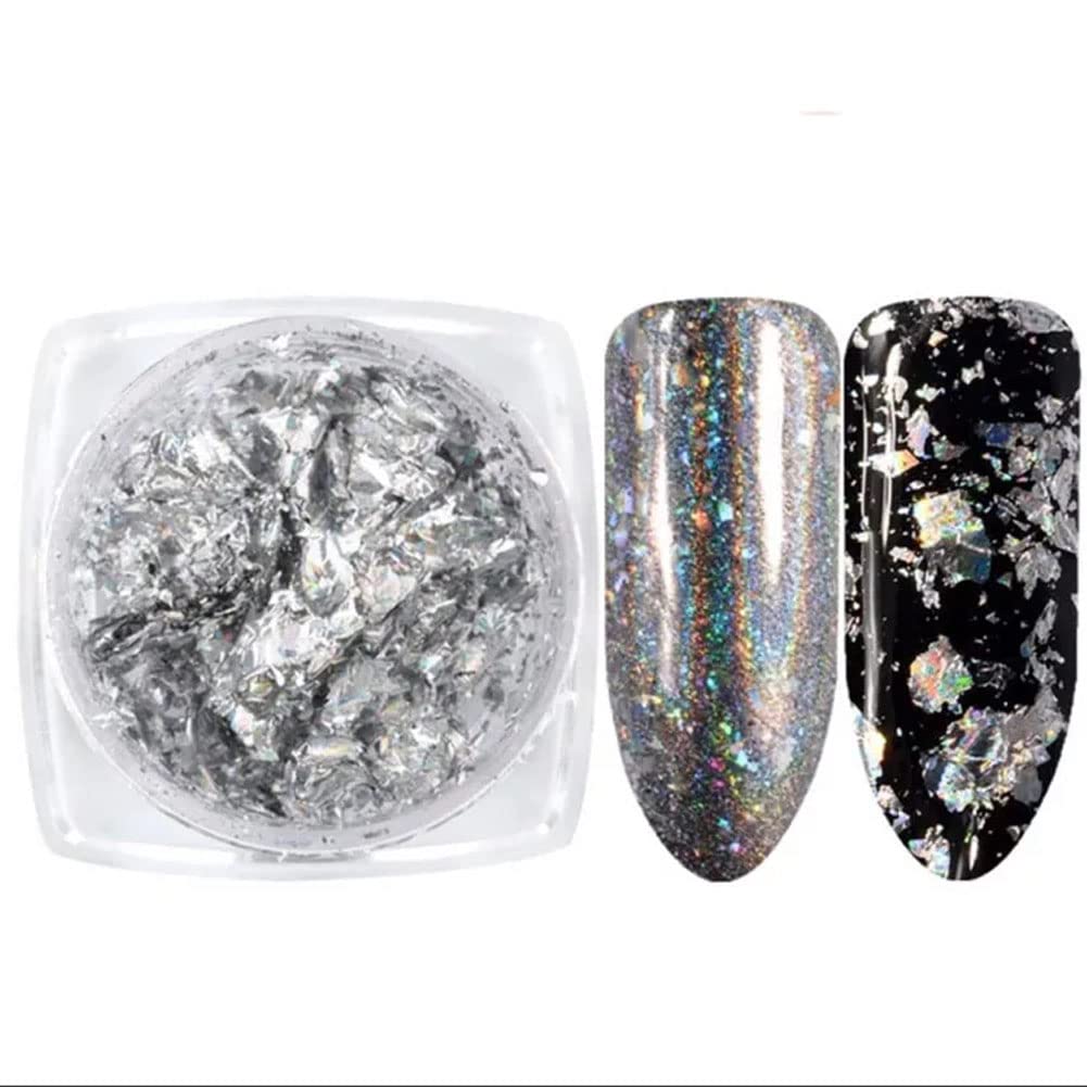 Mesiyun Nail Art Chameleon Glitters Sequins Chunky Iridescent Holographic Flakes Confetti Iridescent Powder for Nail DIY