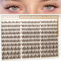 Brown Eyelash Clusters - Wispy Spider Style 150pcs D Curly 8-14MM