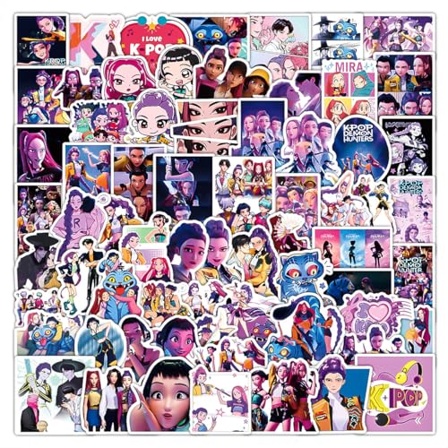 110Pcs Kpop Girl Group Cartoon Stickers for Laptop Water Bottle