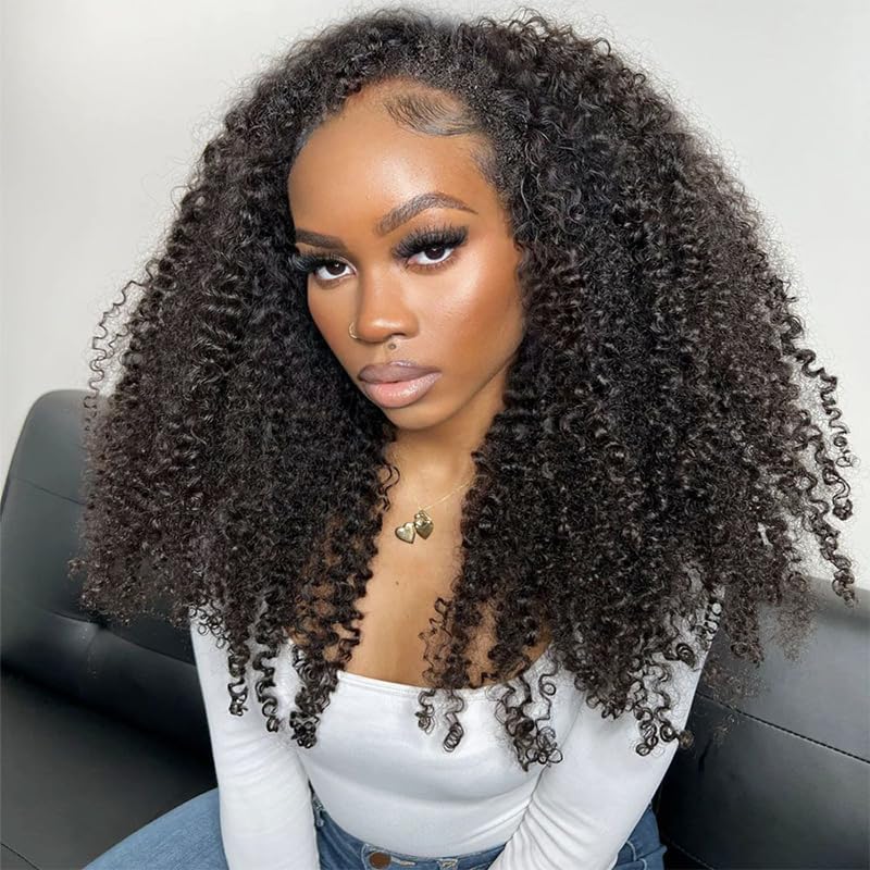 Frodio Kinky Curly Half Wig 20 Inches - Glueless Drawstring Wig