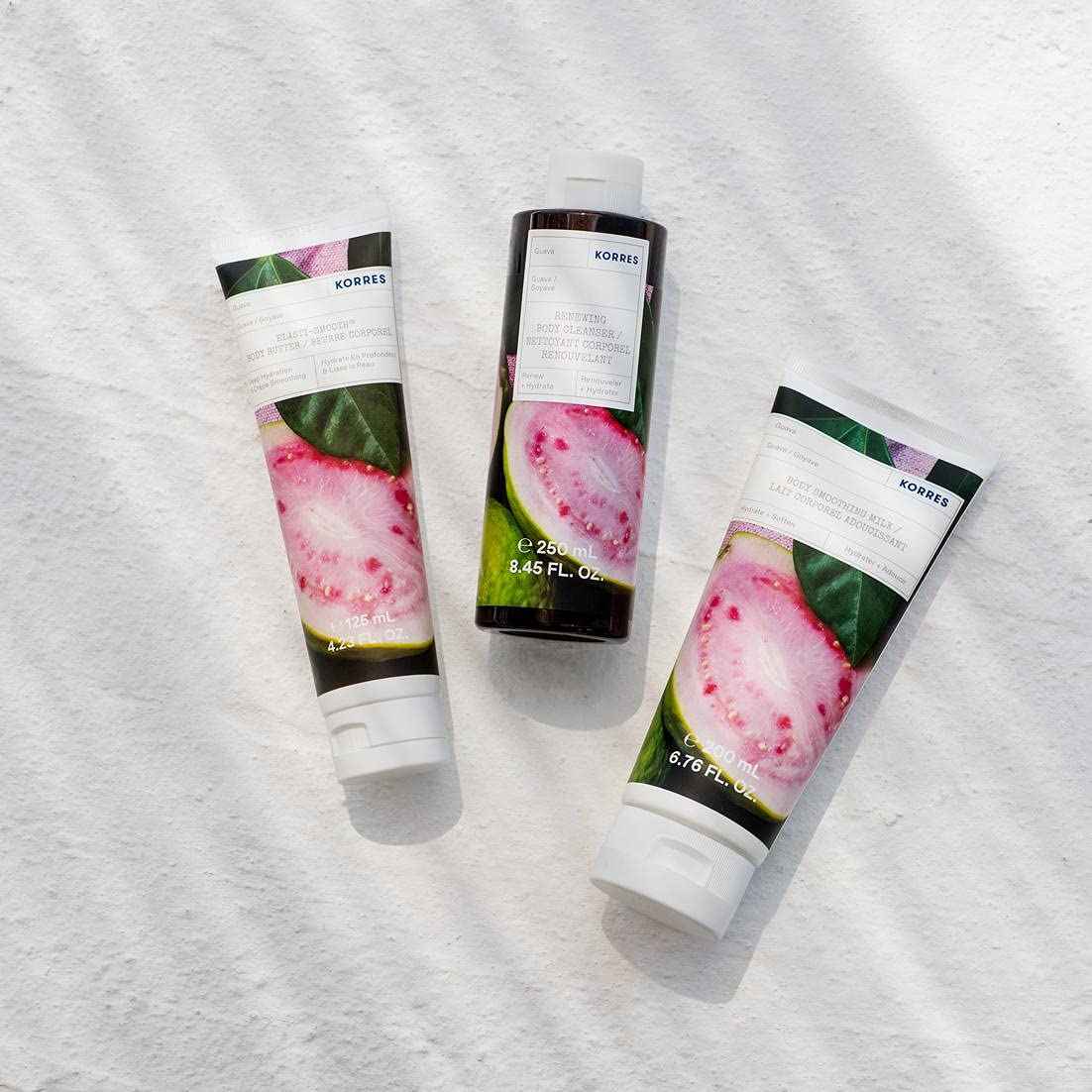 KORRES Guava Body Bundle | Elasti-Smooth Guava Body Butter 125 ml & Guava Renewing Body Cleanser 250 ml | 2 Piece