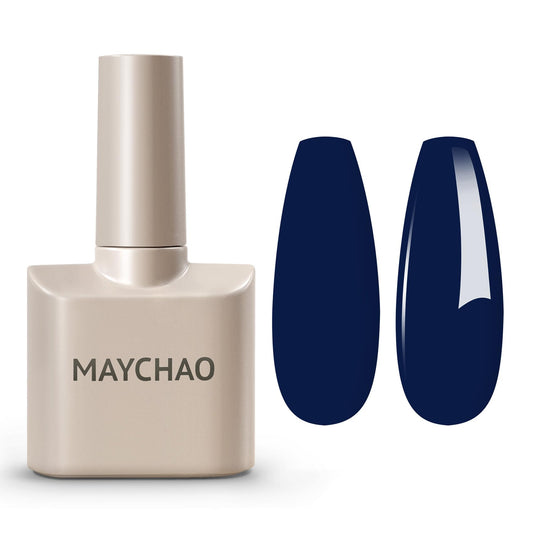 MAYCHAO 15ML Gel Nail Polish 1Pc Night Blue Gel Polish Soak Off UV LED Royal Blue Nail Polish Nail Art Starter Manicure Salon DIY at Home, 0.5 OZ