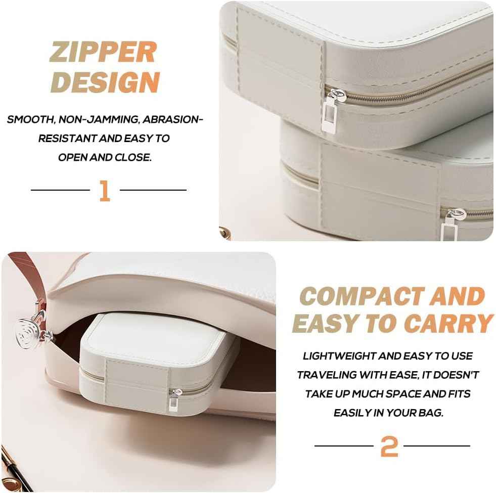 conthdots Travel Makeup Case with Lighted Mirror, Partitionable Cosmetic Bag, Professional Cosmetic Artist Organizer (white)