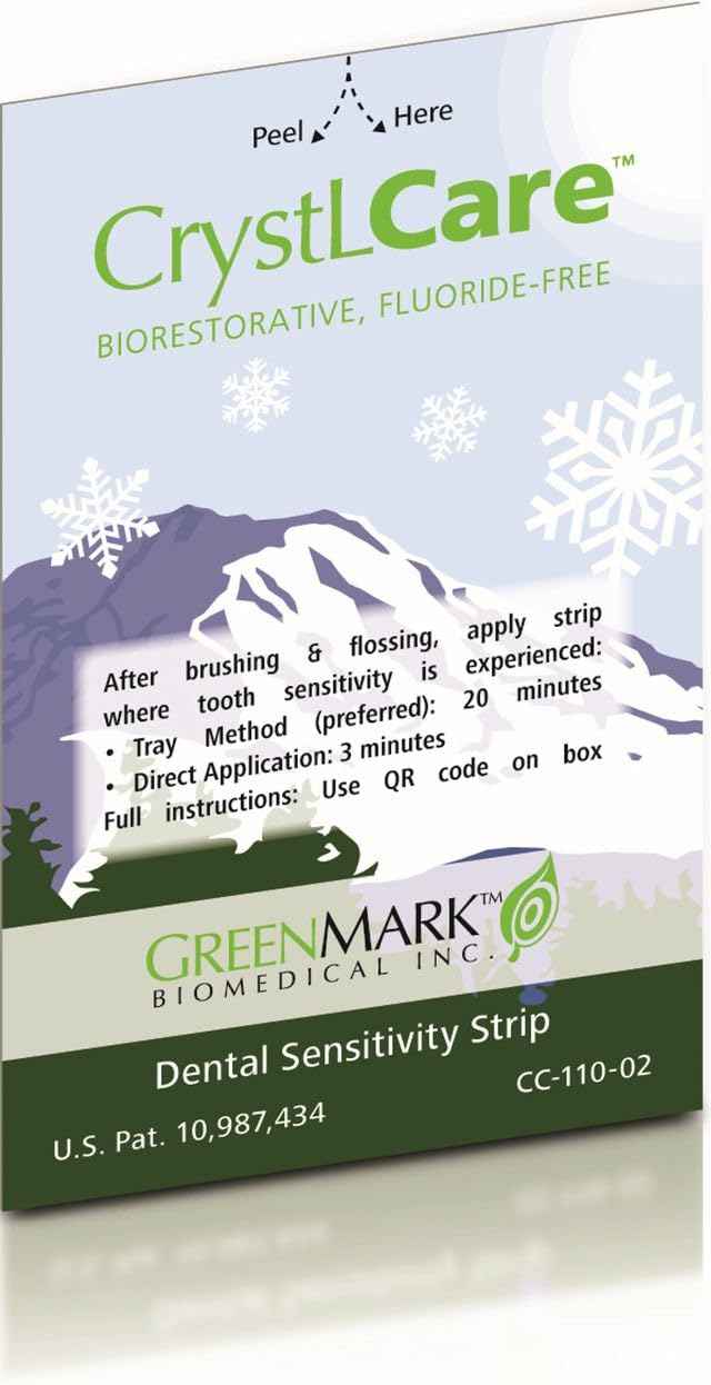 Dentulu CrystLCare Biorestorative - The Fluoride-Free Dental Strip for Instant and Lasting Relief from Dental Sensitivity, containing 14 Strips