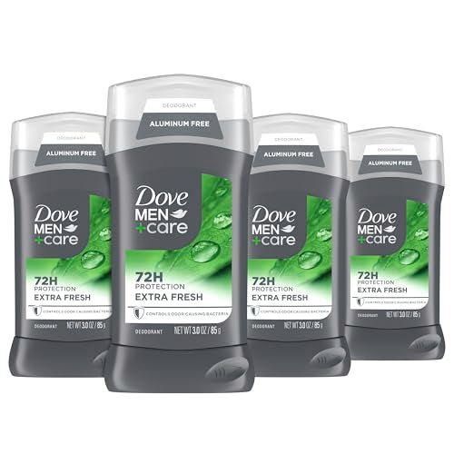 Aluminum Free Deodorant Stick for Men - Extra Fresh 3 oz, 4 Count