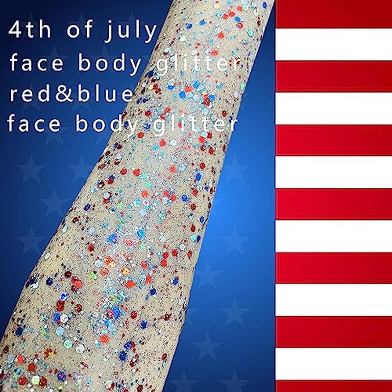 50ml Holographic Body Glitter Gel - Chunky Sequins Face & Hair