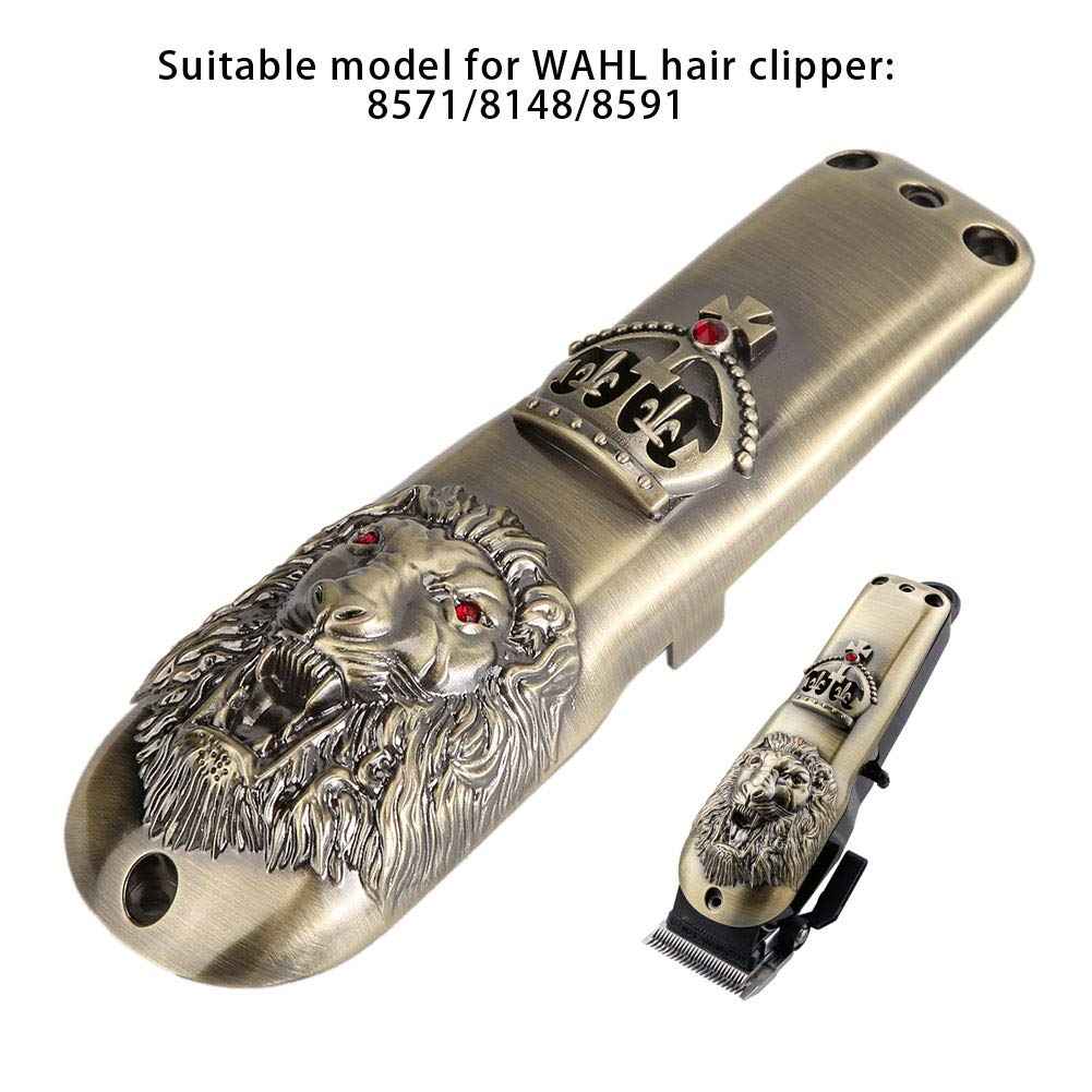 FILFEEL Professional Hair Clipper Front Cover, Electric Hair Cutter Trimmer Sheel Protective Casing for (Lion Bronze)