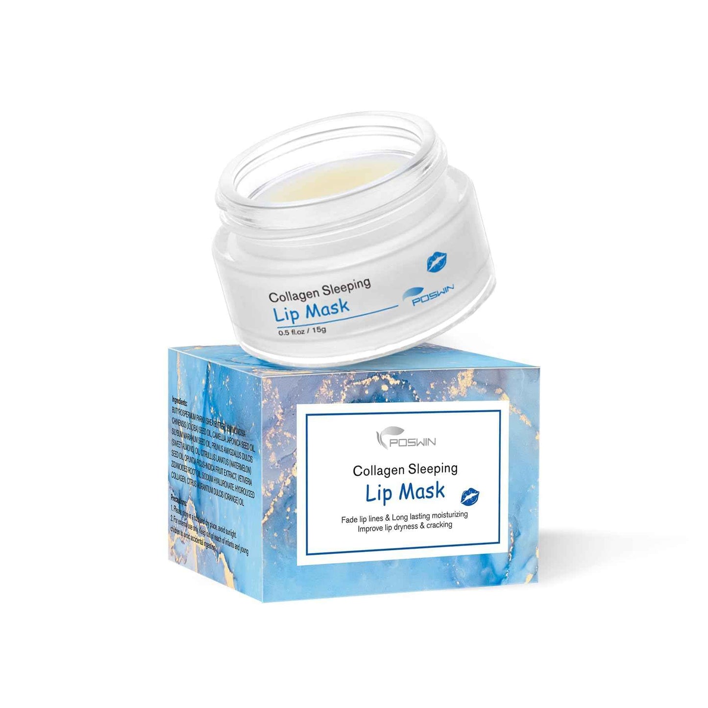 Lip Sleeping Mask - Moisture & Collagen Booster Lip Sleeping Mask - Lip Wrinkles Repair Overnight Lip Masks,15g