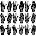 18 Sheet Henna Stencil Set - Indian & Arabian Tattoo Templates