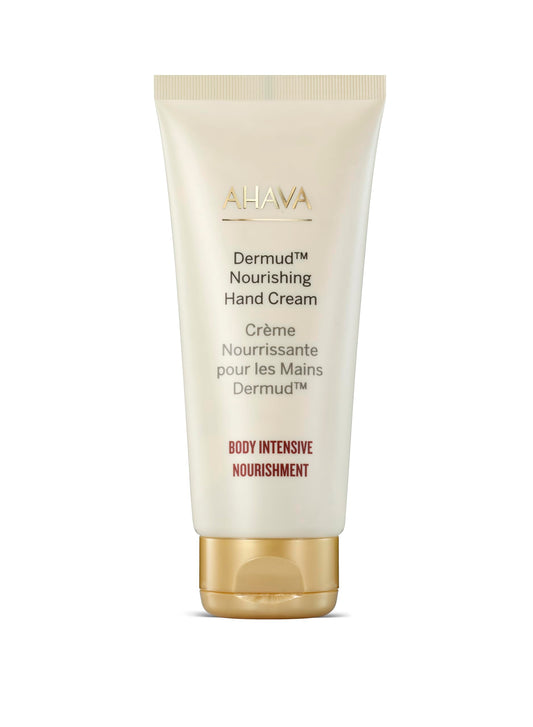 AHAVA Dermud Nourishing Hand Cream - Intensely Hydrates, Soothes, Relieves Dry & Sensitive Hands, Enriched by Dermud Mud Complex, Osmoter, Aloe Vera Leaf, Jojoba Seed Oil, Zinc & Allantoin, 3.4 Fl.Oz