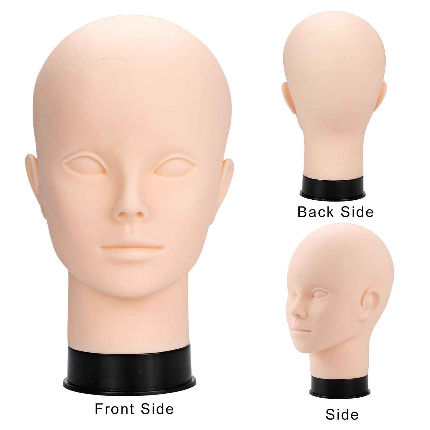 Micropigmentation Training Head Model with Hairline Drawing Ruler for Precise Practice and Skill Development(SMP Practice Female Model Kit)