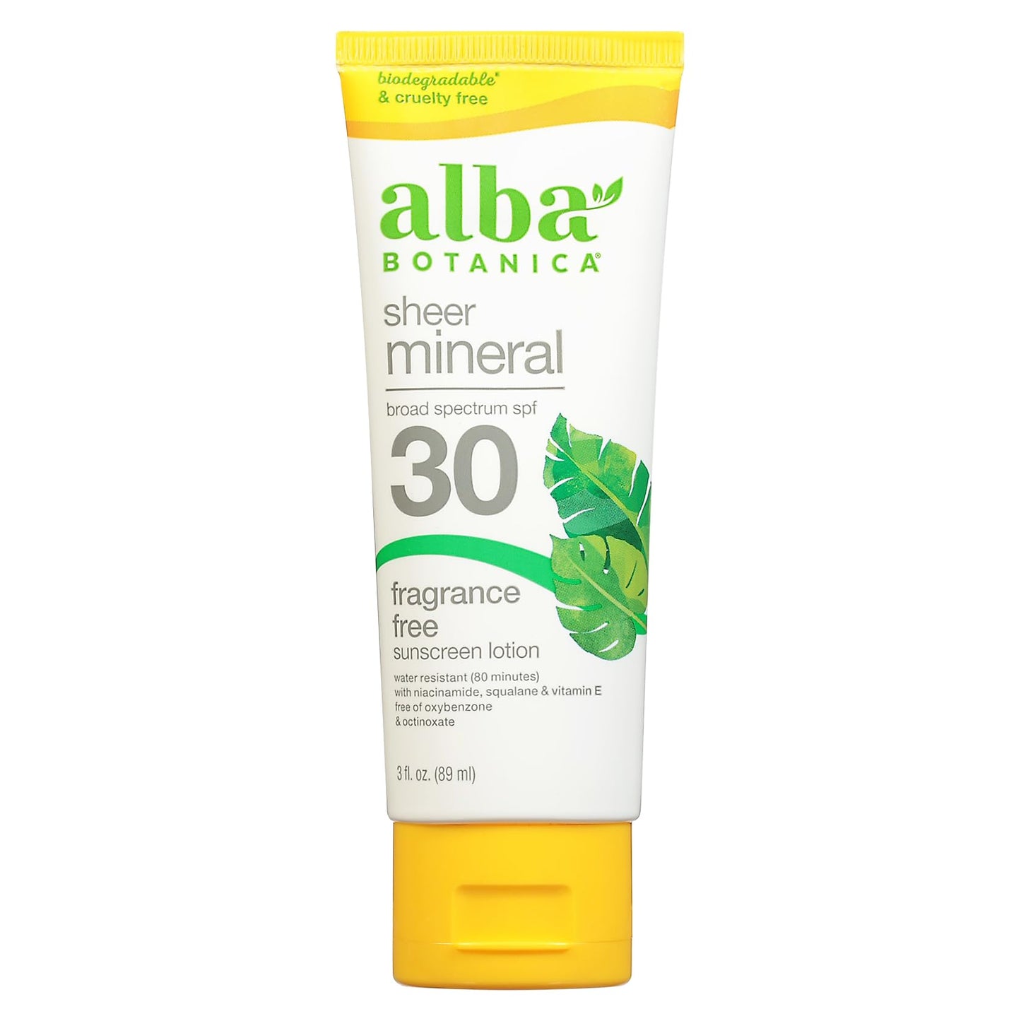 Alba Botanica Sunscreen Lotion, Sensitive Mineral, SPF 30, Fragrance Free, 3 oz