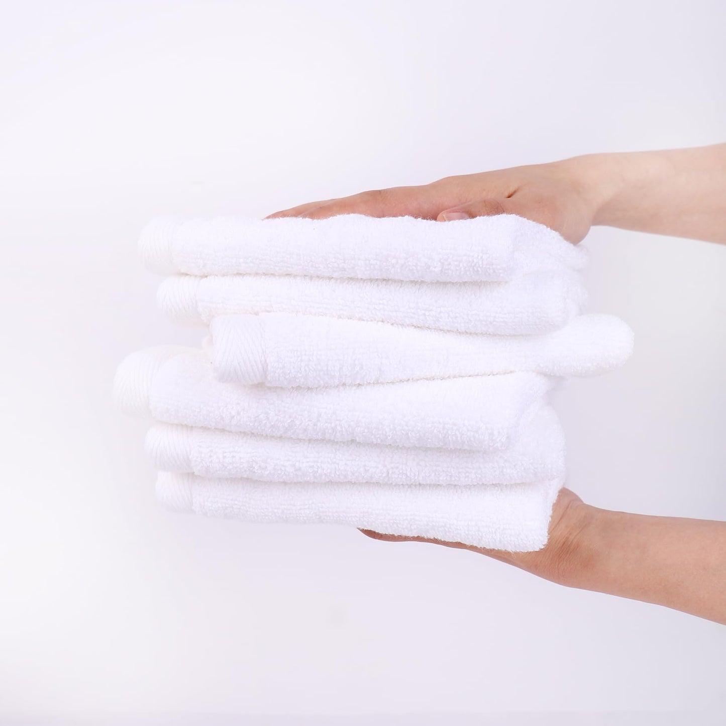 Everplush Country Terry Face Towel 6-Piece Set - Cotton Combined with Microfiber, High Absorbency, Extra Soft, Suitable for Face Cleansing & Baby Care, Lint-Free, Multi-Purpose