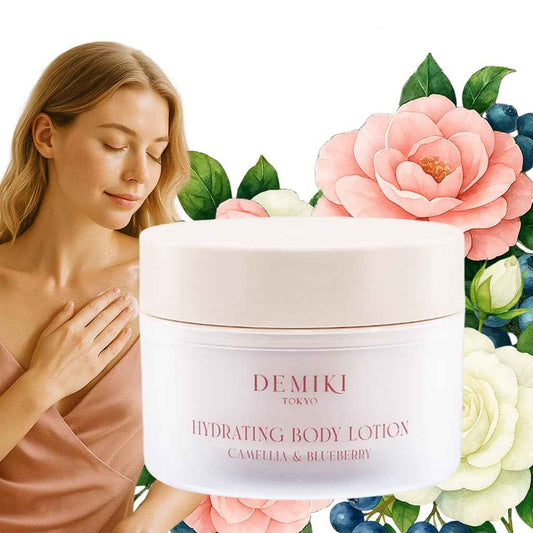 DEMIKI Body Lotion Moisturizer Skin Care with Squalane and Amino Acids - Japanese Body Lotion for Women, Beauty & Personal Care Body Cream, Perfume Moisturizer Skincare for Dry Skin 7.12fl.oz