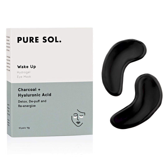 pureSOL PURE SOL. Charcoal Under Eye Patches – Charcoal Eye Patches For Adults – 12 Pairs Hydrogel Under Eyes Mask To Remove Dark Circles And Under Eye Treatment For Women – Anti Wrinkle Eye Masks