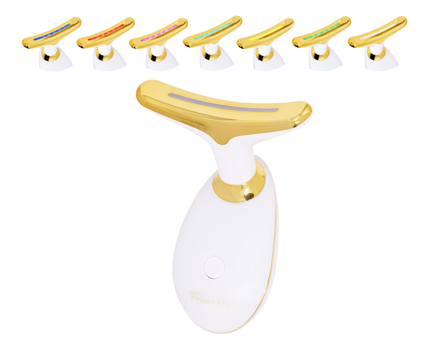 Red Light Therapy Face Massager Tool - with 7 LED Colors - Skin Care Beauty Device for Neck and Facial Tightening and Lifting