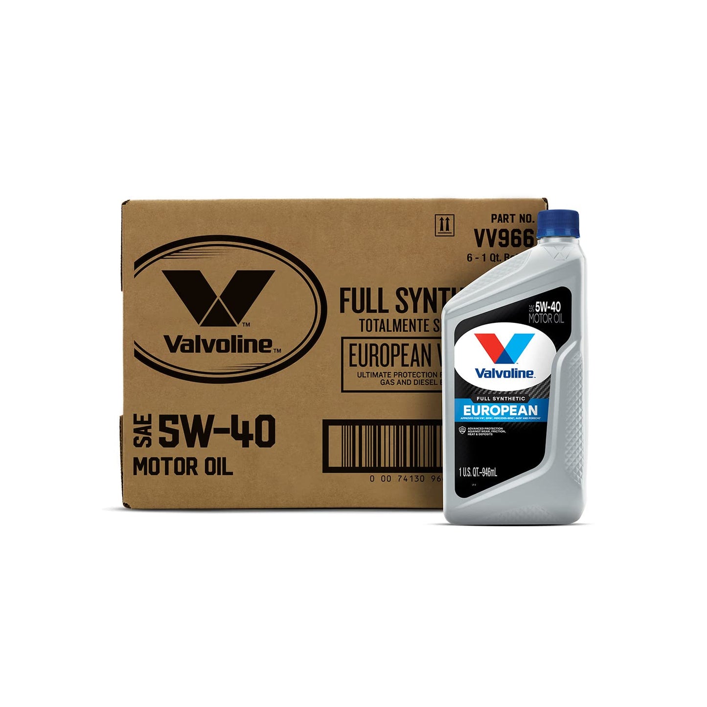 Valvoline - VV966-CS 5W-40 MST SynPower Full Synthetic Motor Oil - 1qt (Case of 6) (VV966-6PK)