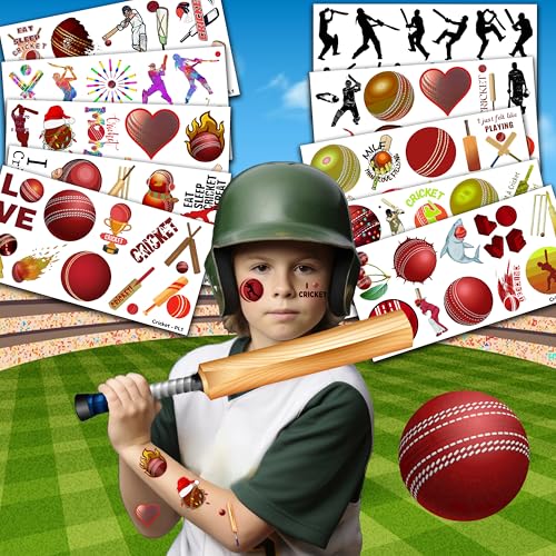 101 PCS Cricket Ball Temporary Tattoos - Party Favors