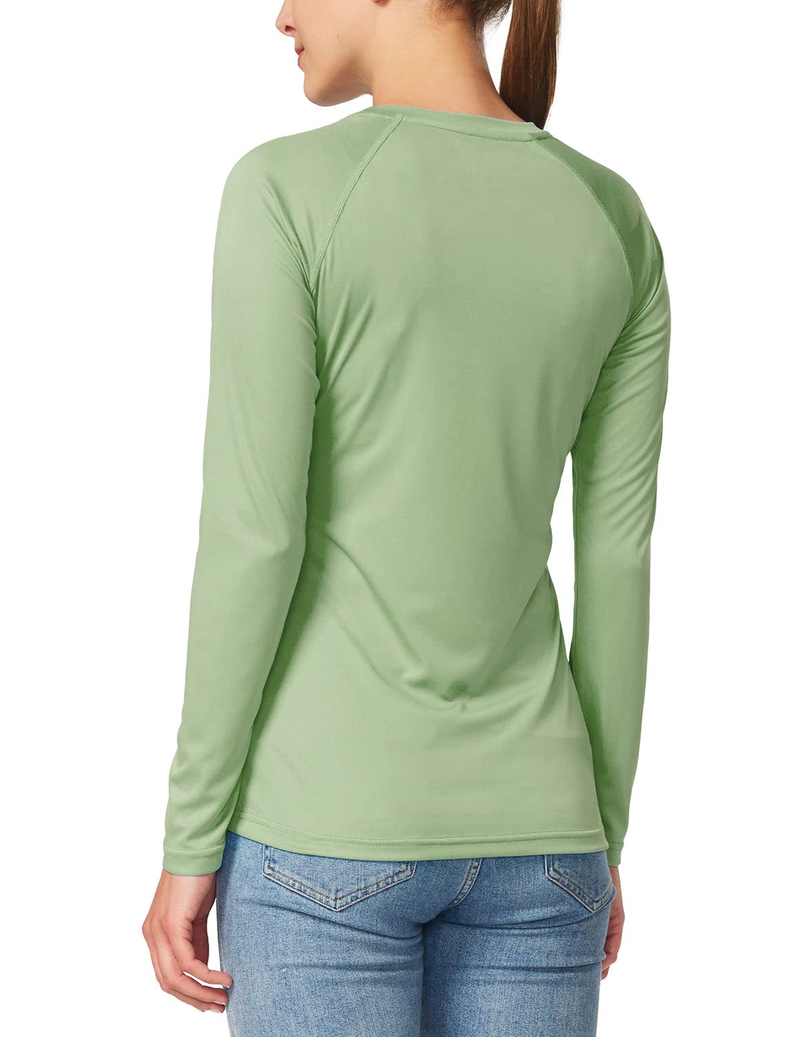 BALEAF Women's Long Sleeve Shirts UPF 50+ Sun Protection SPF Quick Dry Lightweight T-Shirt Outdoor Hiking Runing Fishing Sage Size XS