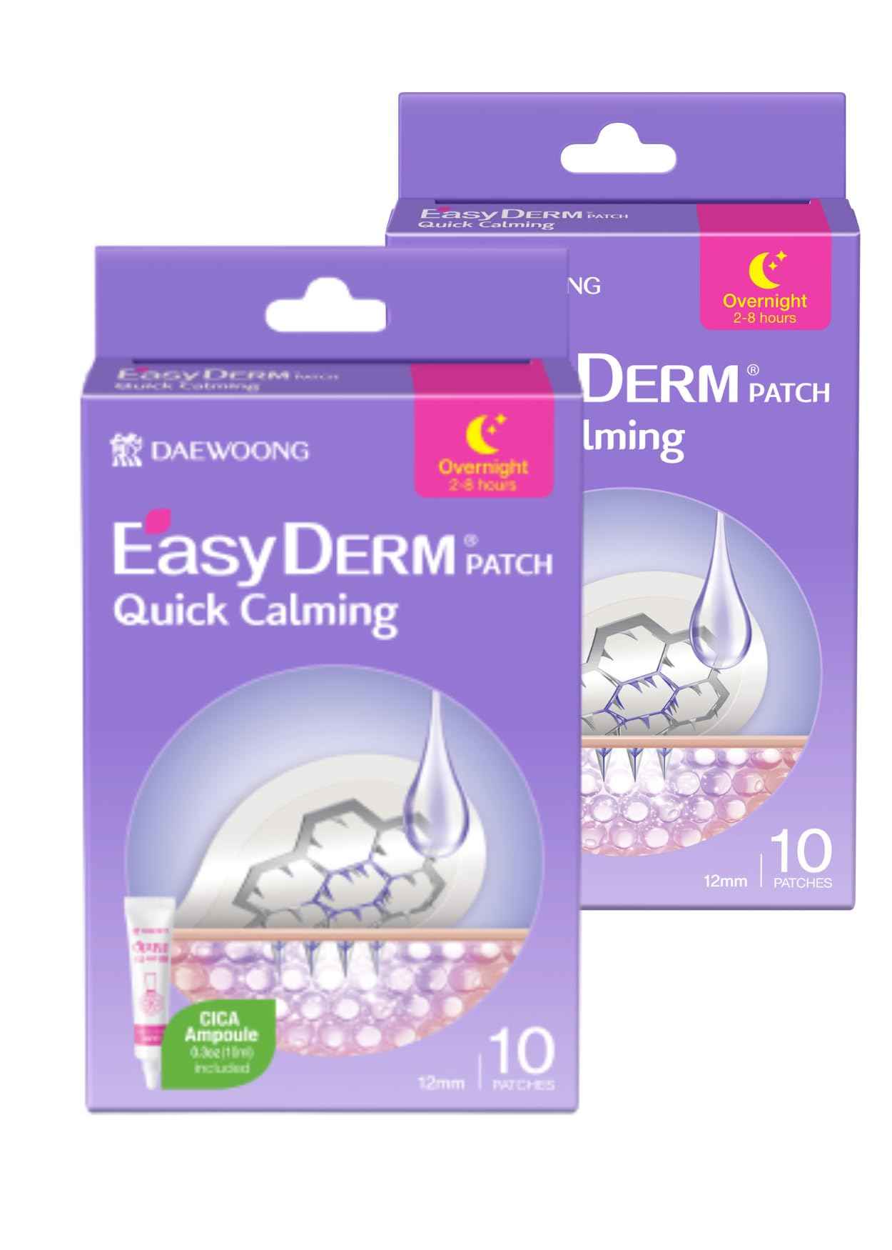 EasyDerm Quick Calming Patches(20 Patches) and Relief Invisible Patch(42 counts)