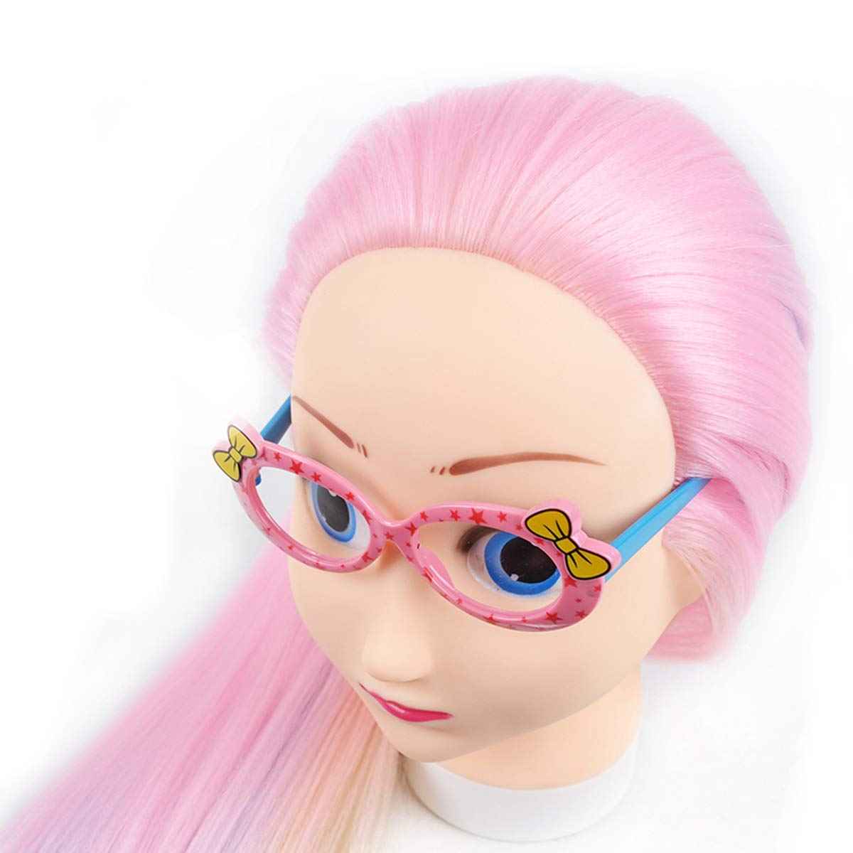 Doll Mannequin Head for Braiding Hair-26", Mannequin Head Stand Desk Table Clamp Tripod Holder