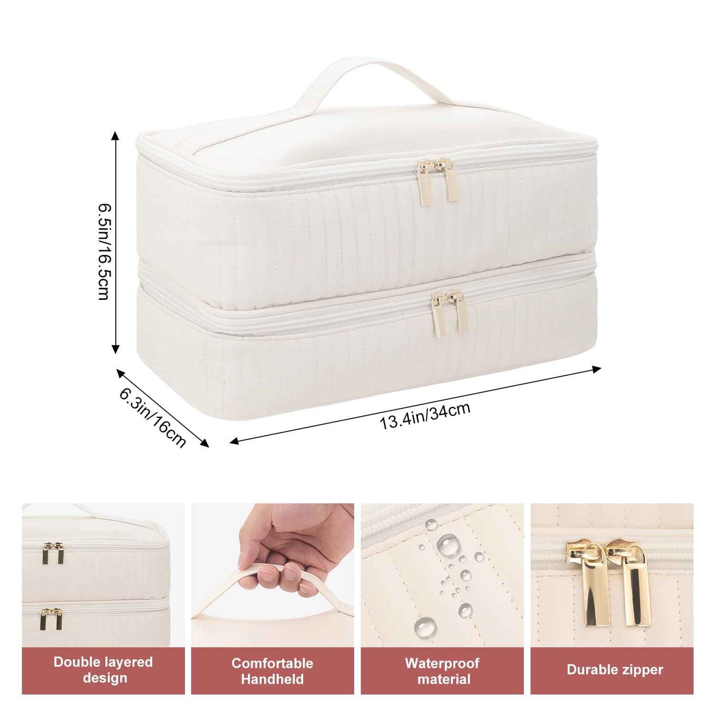 Boweike Travel Case Compatible with Dyson Airwrap id, Double-Layer Carrying Case Compatible with Dyson Airwrap Styler and Attachments, Portable Storage Bag for Shark Flexstyle/Flexfusion