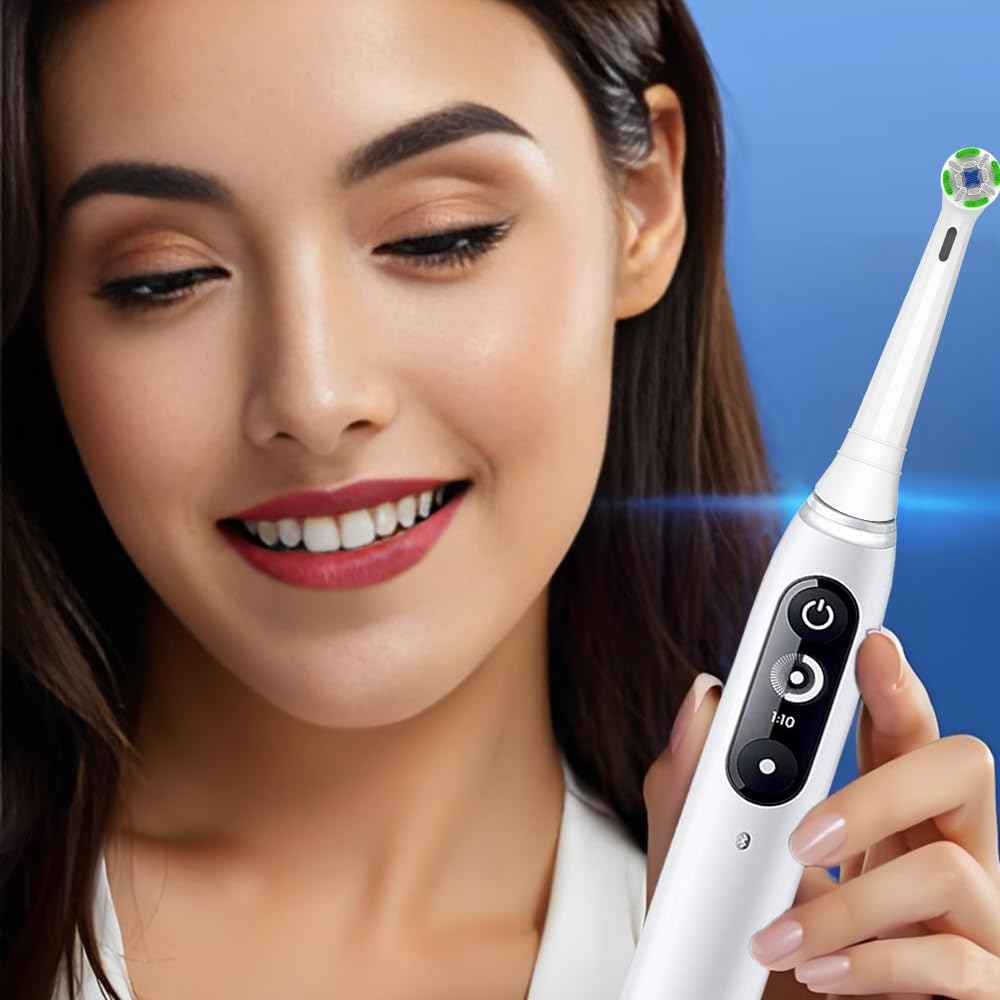 iO Replacement Heads Compatible with Oral B iO Electric Toothbrush, Toothbrush Head for Oral b iO 2 3 4 5 6 7 8 9 10 Series (8 White)