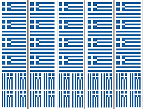 40 Greek Flag Temporary Tattoos - Party Favors