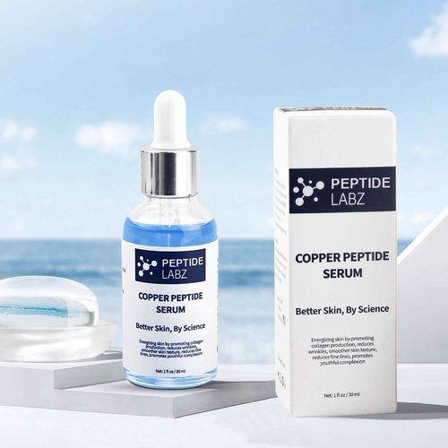 Copper Peptide Serum for Face - Anti Wrinkle - Hyaluronic Acid - Raw Aloe - Increase Collagen - 1oz/30ml - Anti Aging for Skin
