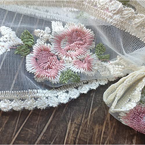 Beige Large Lace Bow Hair Clip for Women, Double Layer Romantic Flower Dot Mesh Clip Hairpin Spring Hair Pins for Wedding, Party, Valentine's Day, Date, Birthday