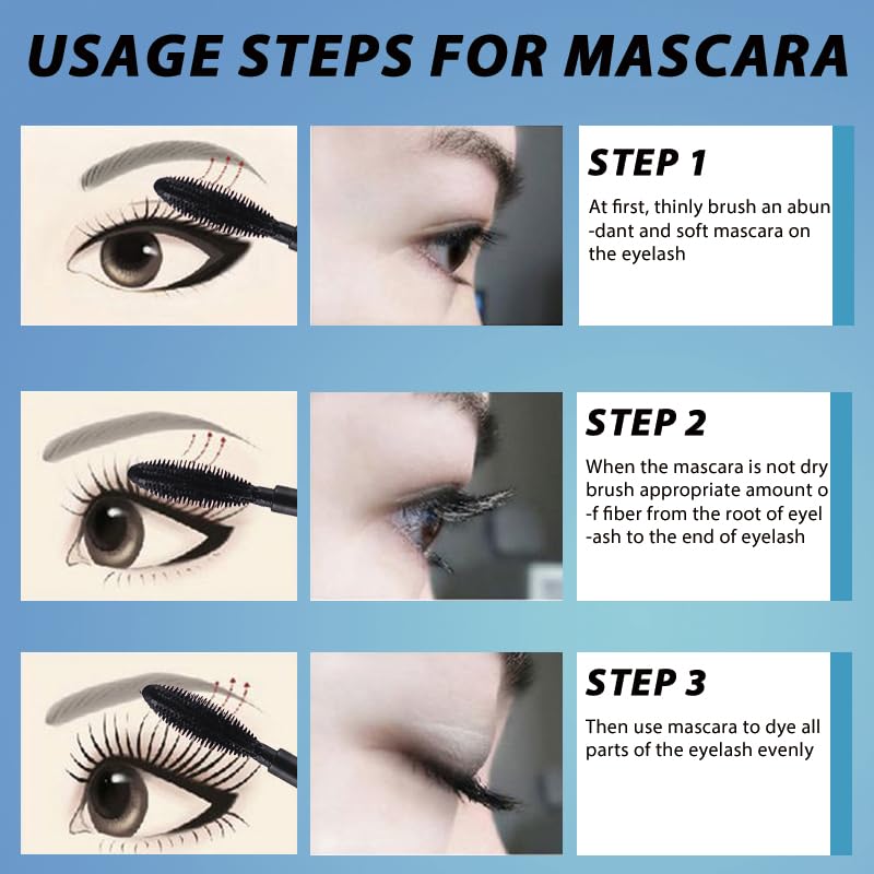 2 Pack QIC 4D Waterproof Mascara - 5x Longer Lashes