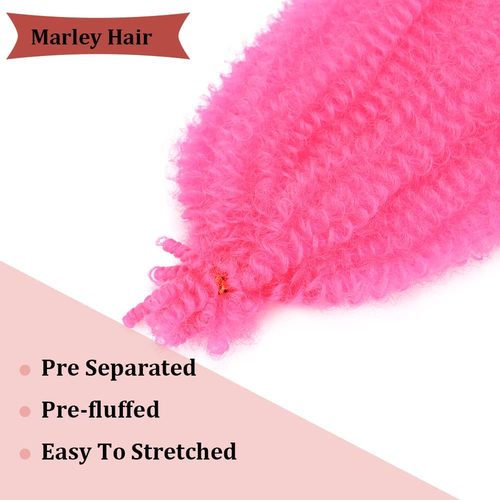 Marley Hair Wrapping Hair for Soft Locs 16 Inch Cuban Twist Hair Pre Fluffed Spring Twist Hair for Distressed Butterfly Locs Crochet Hair 8 Packs Afro Twist Hair Kinky Twist Hair for Braiding #1B