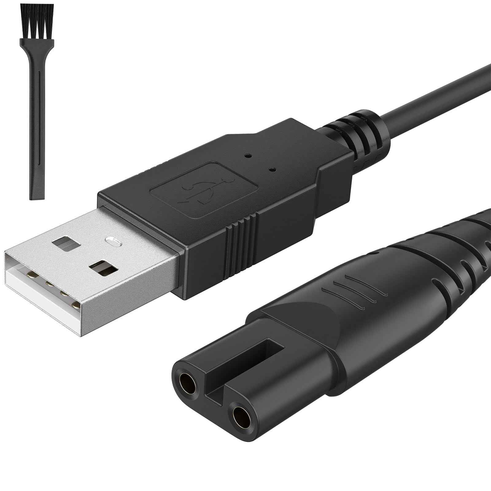 Meliya USB Charger Cable for Skull Pitbull Charger, Palm, Butterfly Kiss and Beast Clipper PRO Shaver, Charger Adapter Cable Cord for Skull Pitbull Gold PRO Pitbull Platinum PRO (Cable)