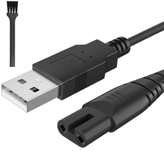 Meliya USB Charger Cable for Skull Pitbull Charger, Palm, Butterfly Kiss and Beast Clipper PRO Shaver, Charger Adapter Cable Cord for Skull Pitbull Gold PRO Pitbull Platinum PRO (Cable)