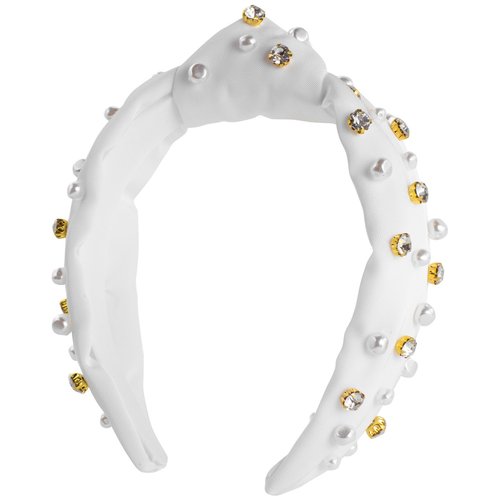 Lilly Pulitzer Top Knot Headband for Women, Colorful Knotted Headband, Cute Hair Accessories for Women & Girls (White)