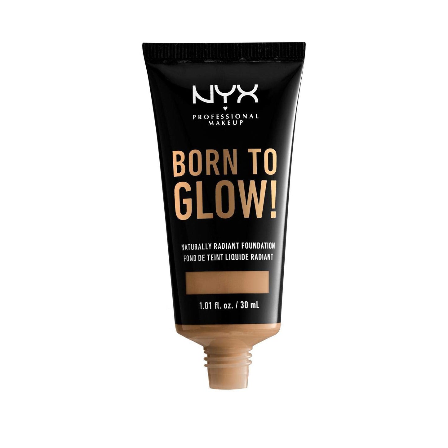 NYX PROFESSIONAL MAKEUP Born To Glow Naturally Radiant Foundation, Medium Coverage - Golden