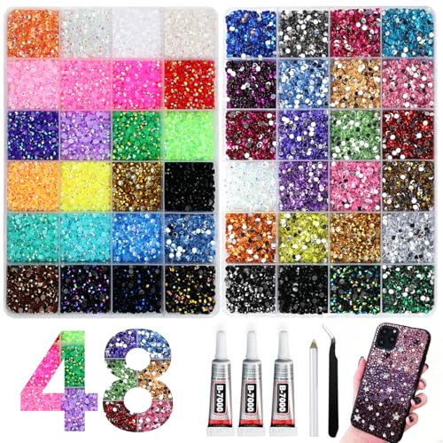 52000 Rhinestone Kit with B7000 Glue, Tweezers & Organizer