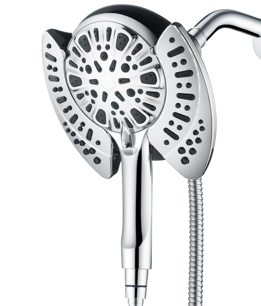 INAVAMZ 2-in-1 Shower Head with Handheld Combo: 2.5GPM Rainfall Shower Head & Handheld Shower Head Use Together or Alone, 9 Spray Settings Hand Held Shower Head with Hose