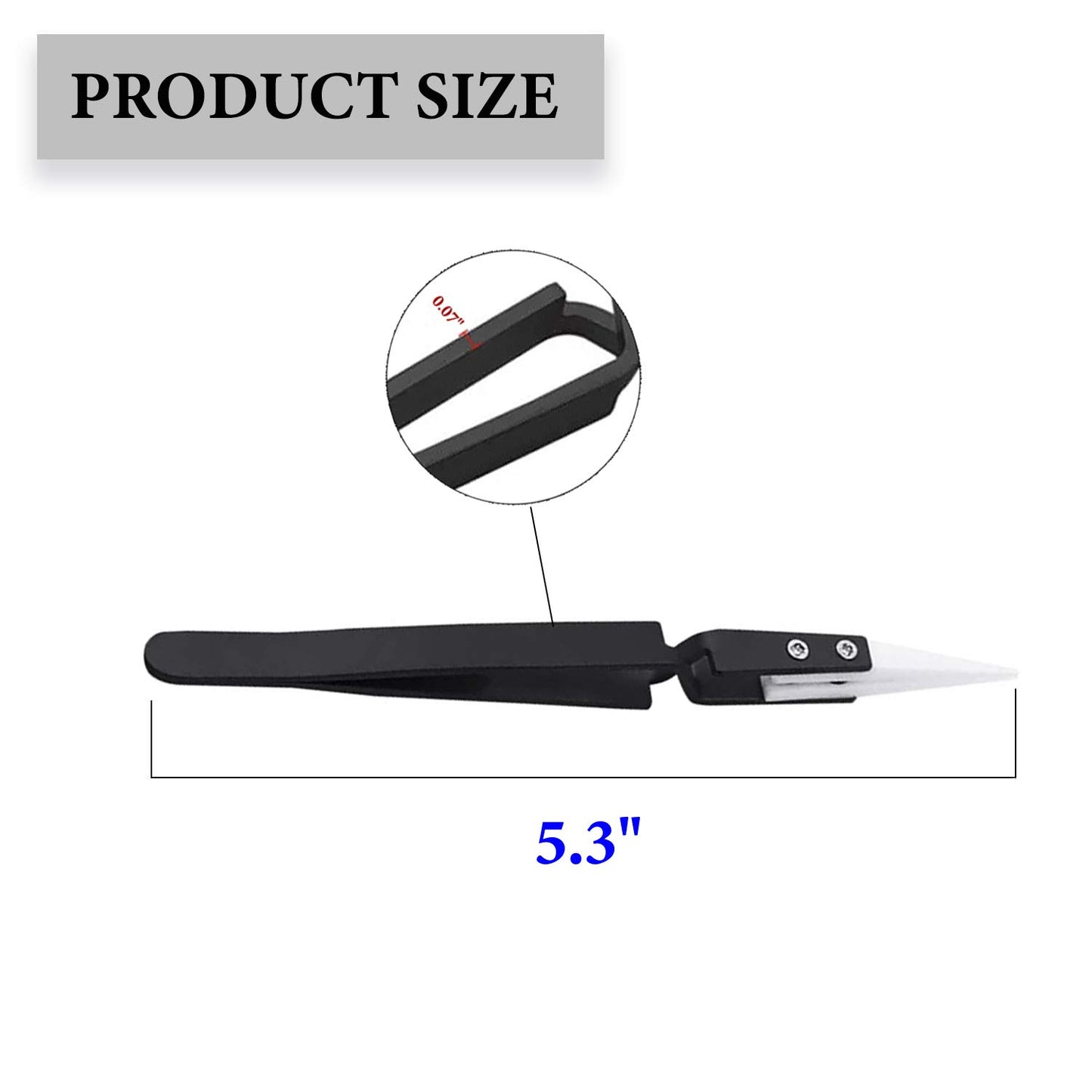 Precision Tweezers Reverse Ceramic Tweezers 3 PCS Electronic Tweezers, Soldering Hot Tweezers Self Locking Tweezers with Ceramic Tips-UY3