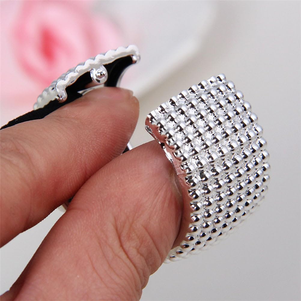 KESYOO Sparkle Rhinestone Punk Ponytail Cuff for Women & Girls - Silver (1 Count) - HAIR TIE