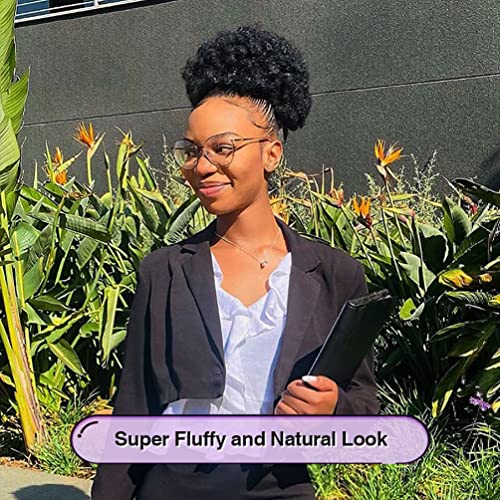 Afro Puff Drawstring Ponytail for Black Women Synthetic Hair