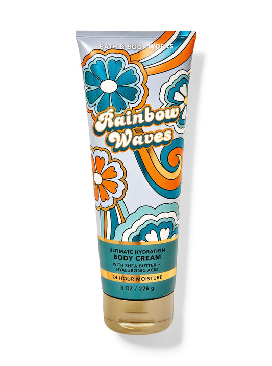 Bath & Body Works Rainbow Waves Ultimate Hydration Body Cream Gift Set For Women, 8 Fl Oz (Rainbow Waves)