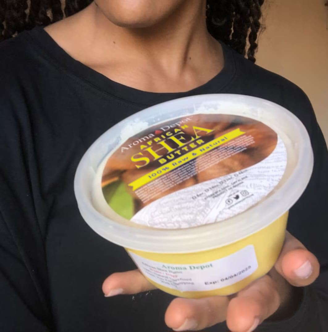 Raw African Shea Butter 16 oz Yellow Grade A 100% Pure Natural Unrefined Fresh Moisturizing, Ideal for Dry and Cracked Skin. Can be use in Body, Hair and Face.