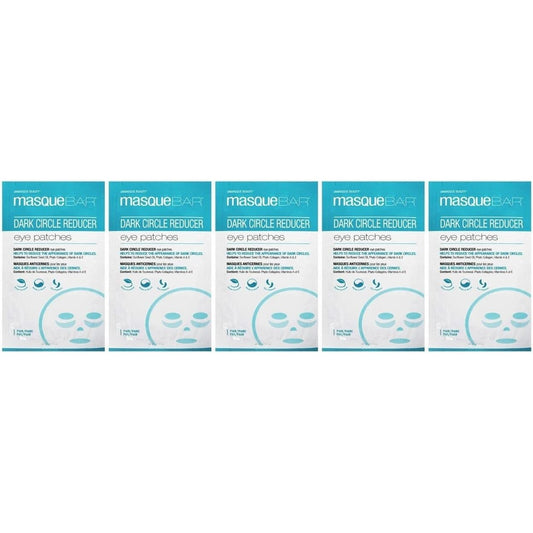 masque BAR Eye Mask Patches Dark Circle Reducer (5 Pairs) — Korean Under Eye Skin Care Treatment — Diminishes the Appearance of Under Eye Dark Circles & Prevents Premature Signs of Aging — Moisturizes